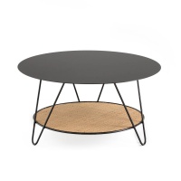 Столик Журнальный из металла и плетеного ротанга Rosali единый размер черный LA REDOUTE INTERIEURS  фото, kupilegko.ru